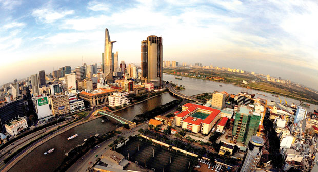 Thành phố Hồ Chí Minh nhìn từ trên cao.