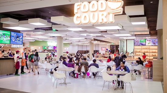 The complex’s food court
