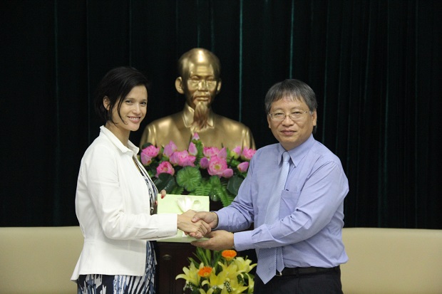 Ms Charpiot-Zapolsky (left) and Vice Chairman Tuan
