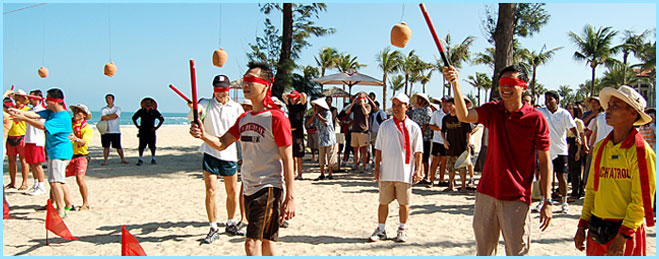 A team-building activity offered by the Furama Resort Danang
