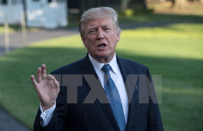 Tổng thống Mỹ Donald Trump phát biểu với báo giới tại thủ đô Washington ngày 24-9. (Nguồn: AFP/TTXVN)