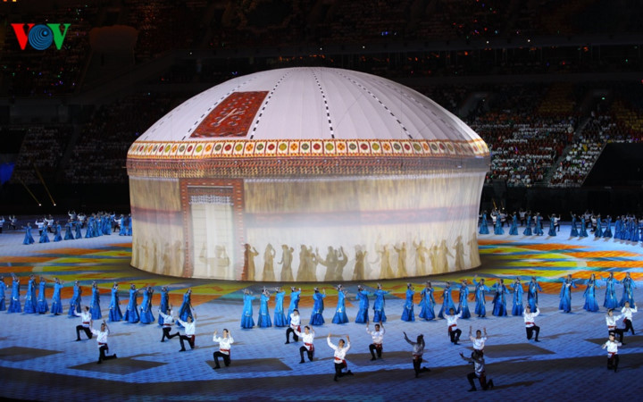 Tối 27/9, trên sân vận động Olympic (Ashgabat, Turkmenistan) đã diễn ra lễ bế mạc AIMAG 5. (Ảnh: Trọng Phú)