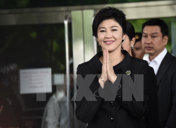 Cựu Thủ tướng Yingluck Shinawatra tại tòa án ở thủ đô Bangkok, Thái Lan ngày 21/7 vừa qua. (Ảnh: AFP/TTXVN)