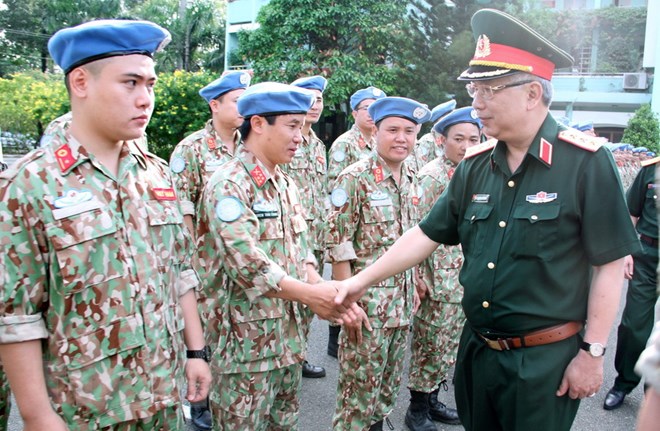 Bảy sỹ quan Việt Nam đi làm nhiệm vụ gìn giữ hòa bình Liên hợp quốc