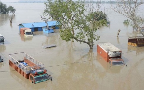 Ngập lụt ở Ấn Độ. Ảnh: ForumIAS.
