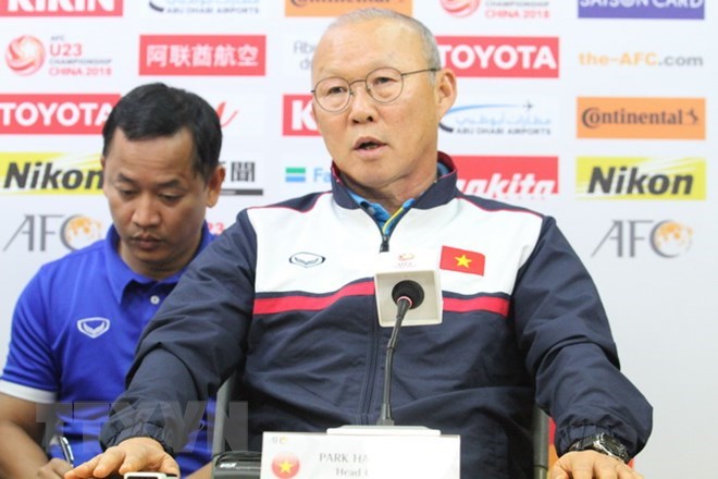 Head coach Park Hang-seo of Viet Nam Olympic team. (Photo: VNA)