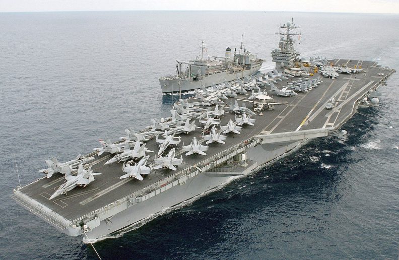 Nhóm tàu sân bay USS Harry Truman của Mỹ đang có mặt ở Địa Trung Hải. Ảnh: almasdarnews