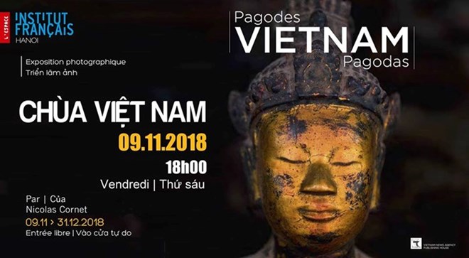 Artworks from the photo book “Vietnam Pagodas” by French photographer Nicolas Cornet will be exhibited at L’Espace in Hanoi from November 9 to December 31. (Photo: Hanoi Grapevine)