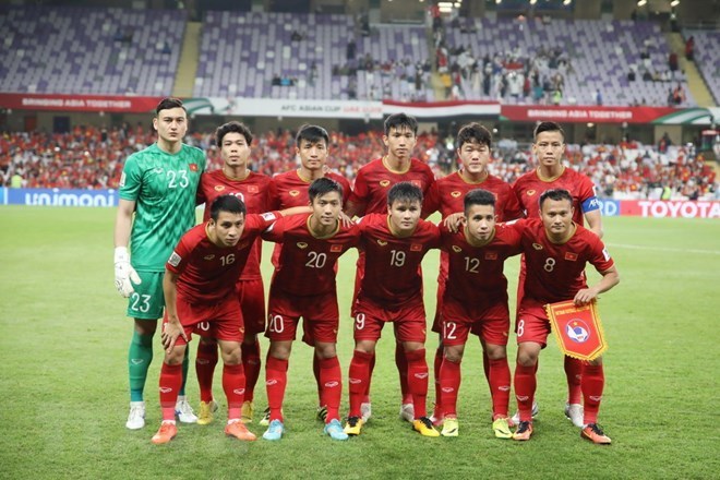 The Vietnamese football team (Photo: VNA)