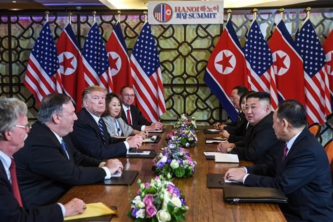 At the second summit between DPRK leader Kim Jong-un and US President Donald Trump (Photo: VNA)