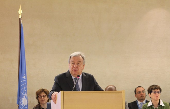 UN Secretary-General António Guterres speaks at the opening ceremony of UNHRC's 40th session (Source: VNA)