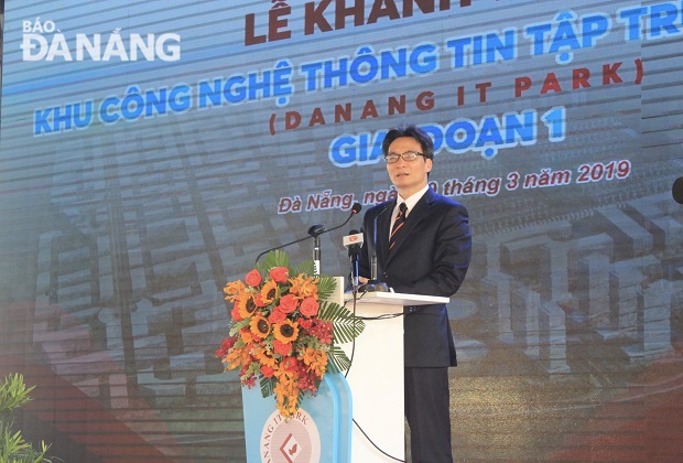 Deputy Prime Minister Dam speaking at the opening ceremony