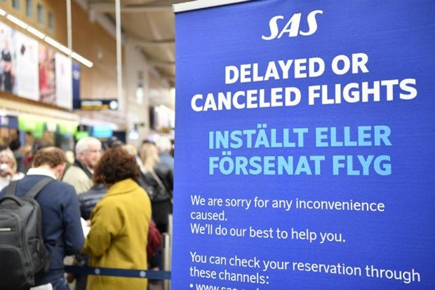 Hãng hàng không SAS tiếp tục hủy thêm 1.200 chuyến bay do đình công