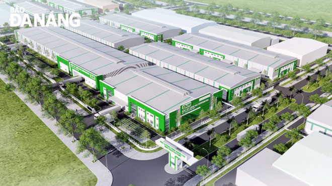 An architectural design of the Long Hau JSC’s first hi-tech factory cluster for lease in the Da Nang Hi-tech Park