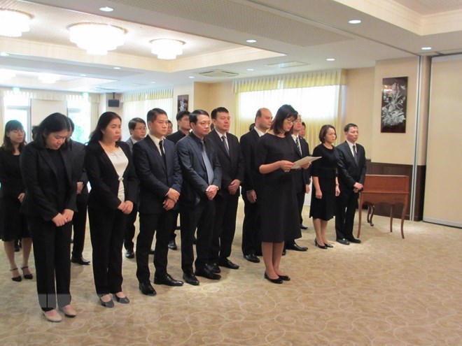 At the Vietnamese Embassy in Japan (Photo: VNA)