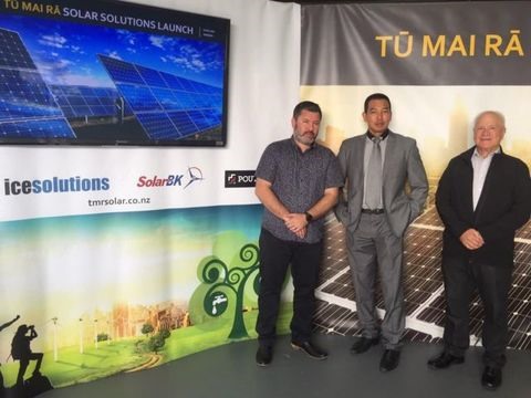 Representatives of SolarBK Holdings Group and Tu Mai Ra Investment Foundation in New Zealand launch the first solar power solution experience centre in Gisborne, New Zealand as the first step approaching in the renewable market in Oceania.