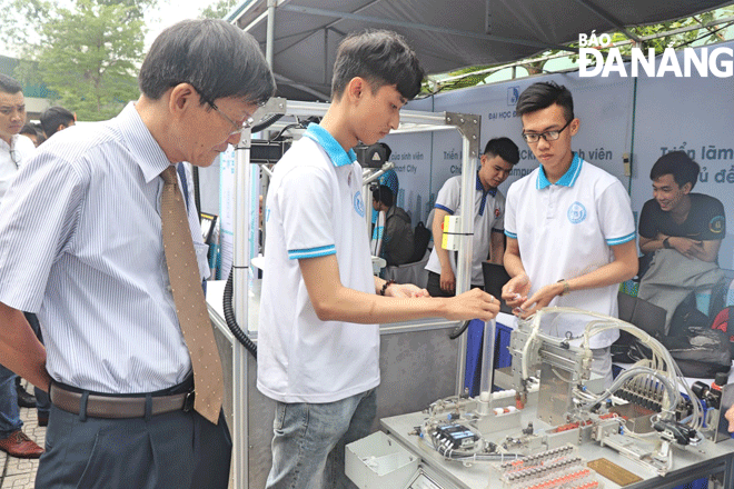Local students and their products at the recent Science and Technology Festival