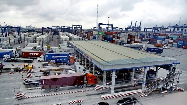 A view of a terminal of the Saigon Newport Corporation. Logistics firms are expected to benefit from the inflow of foreign capital, as the amount of shipments handled at ports is expected to increase thanks to the EVFTA (Photo: VNA)