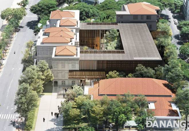 The first prize wining design for the upgrading the existing headquarters of the municipal People’s Council at 42 Bach Dang into the Museum of Da Nang