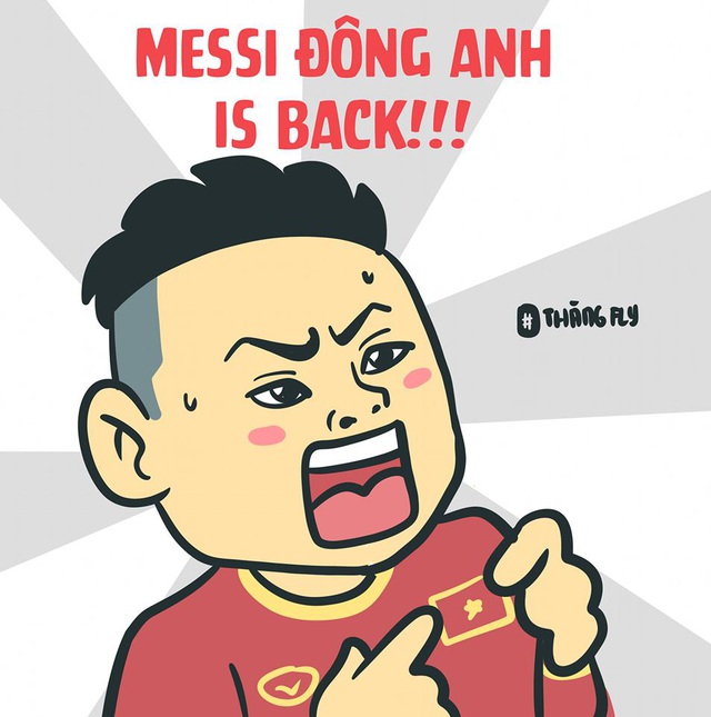 “Messi Đông Anh” Nguyễn Quang Hải là người hùng của trận đấu (Ảnh: Thăng Fly Comics)