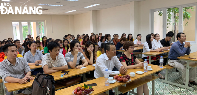 Hội thảo phổ biến các kiến thức về quyền sở hữu trí tuệ do Cục Sở hữu trí tuệ văn phòng Đà Nẵng tổ chức vào tháng 5-2019.  Ảnh: KHANG NINH