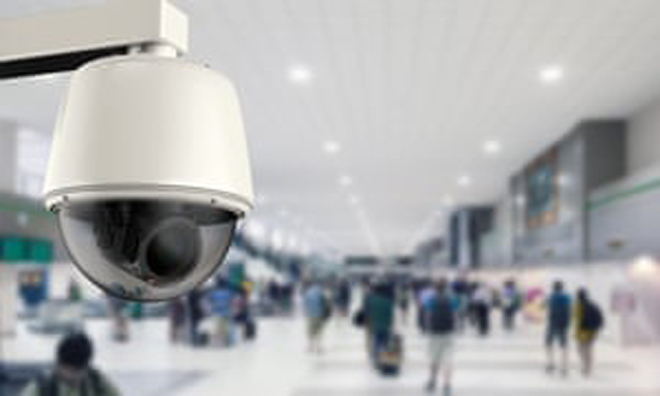 Một camera an ninh kết xuất 3D trong một sân bay ở Trung Quốc.