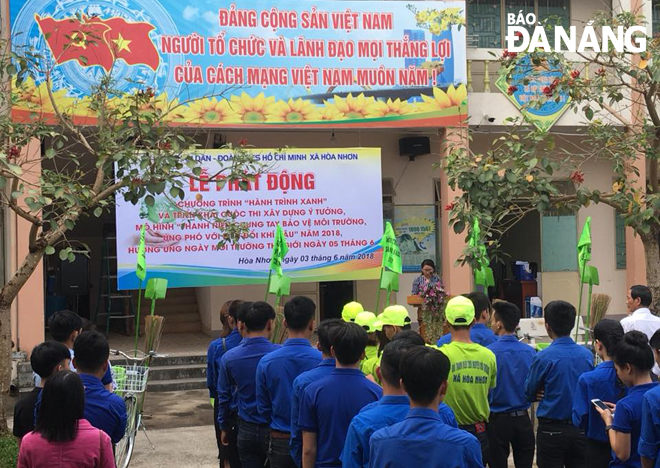 11/11 xã của huyện Hòa Vang đều có đội thanh niên tình nguyện vì môi trường, mỗi đội từ 20-30 thành viên sinh hoạt thường xuyênẢnh: H.A