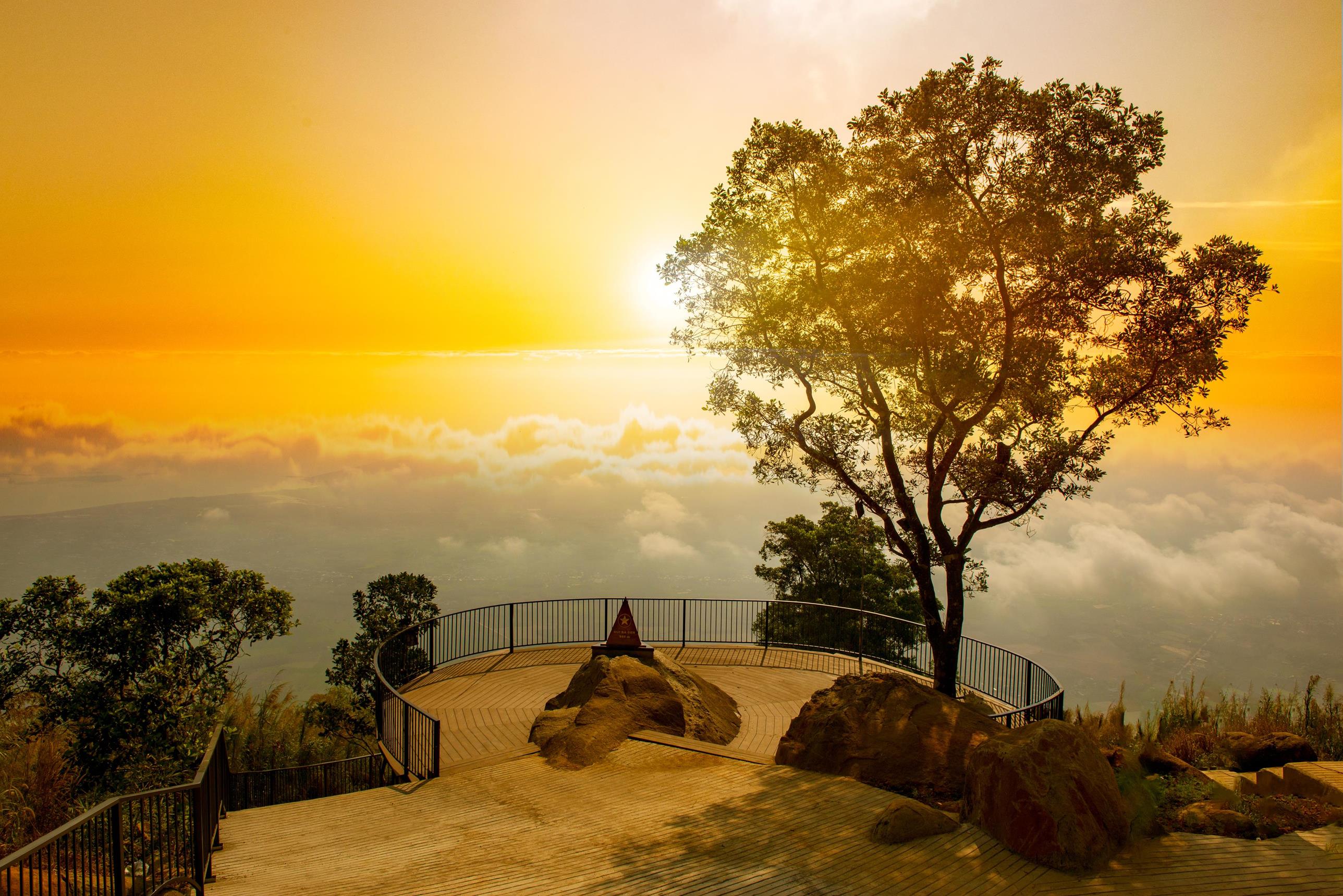 A tourist spot on Ba Den Mountain, Tay Ninh Province.