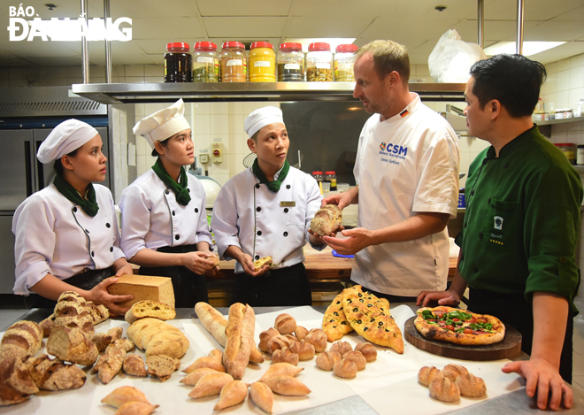 Chefs from the Furama Resort Danang are attending a training course to improve their professional skills