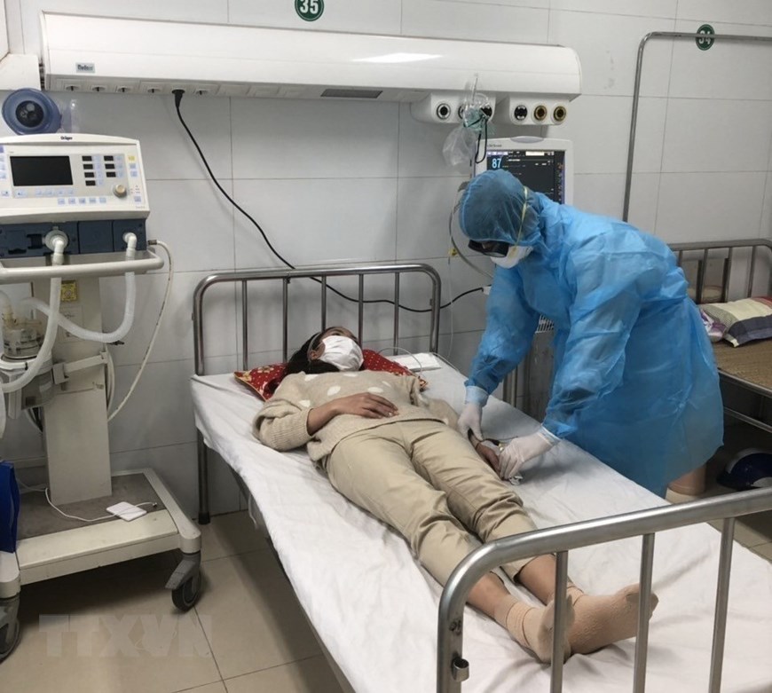 Bệnh nhân nhiễm nCoV N.T.T được cách ly và điều trị tại Bệnh viện đa khoa tỉnh Thanh Hóa. (Ảnh: Hoa Mai/TTXVN)
