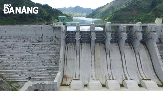 Thủy điện Sông Bung 4 dừng vận hành xả nước về hạ du trong 6 ngày tháng 2-2020.			           								  Ảnh: HOÀNG HIỆP
