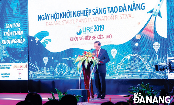 Hội nghị và triển lãm khởi nghiệp thành phố Đà Nẵng lần thứ 4- Surf 2019.  Ảnh: TUẤN ANH