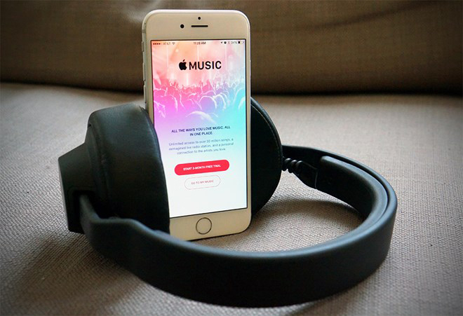 Apple Music đang có tốc độ tăng trưởng mạnh mẽ ở Mỹ. Ảnh: Apple