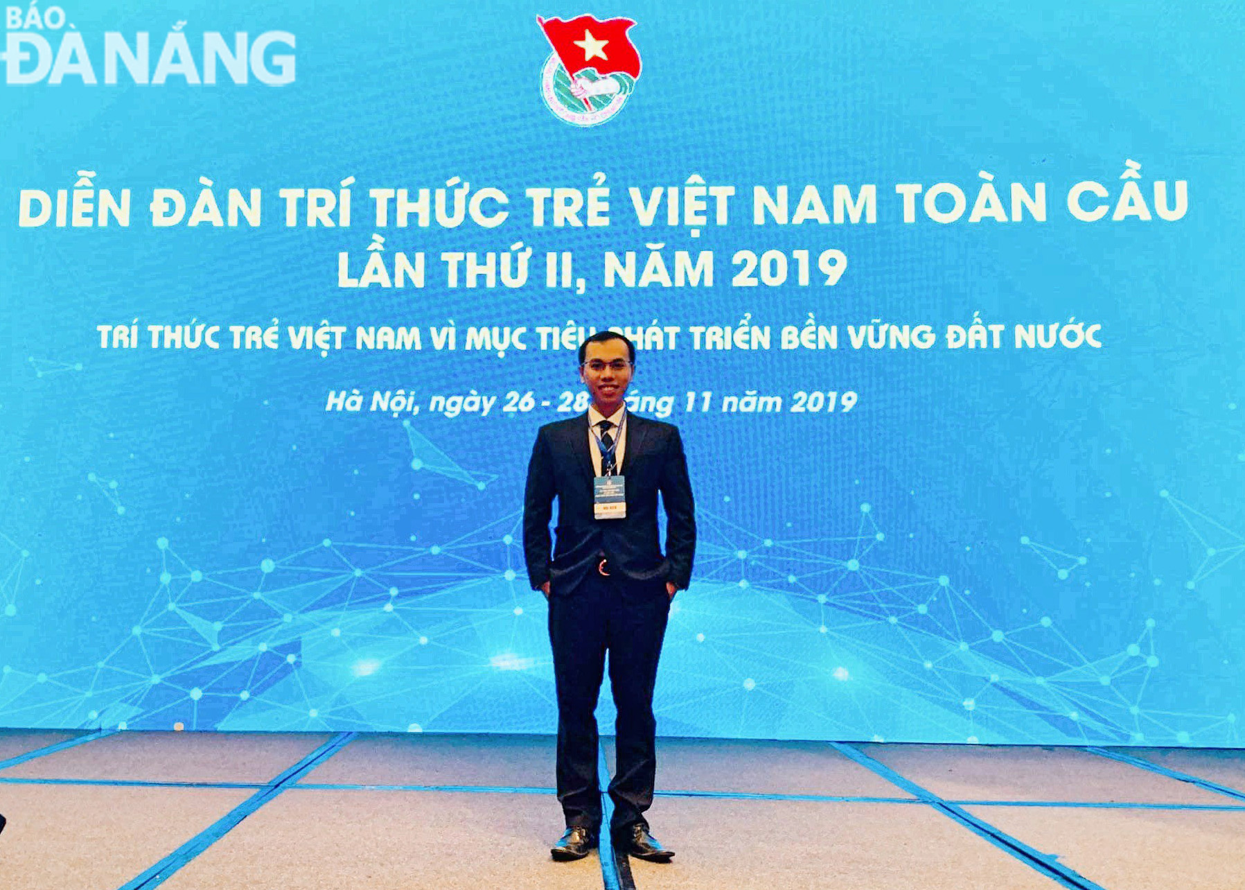 Le Anh Tien at the Global Young Vietnamese Intellectual Forum 2019