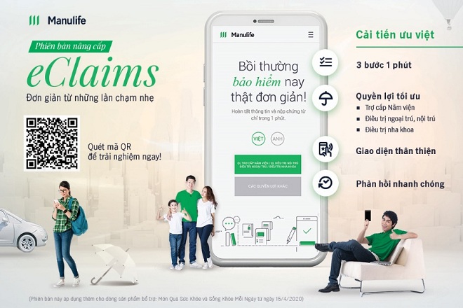 Với eClaims, Manulife Việt Nam nâng cao trải nghiệm giải quyết quyền lợi bảo hiểm