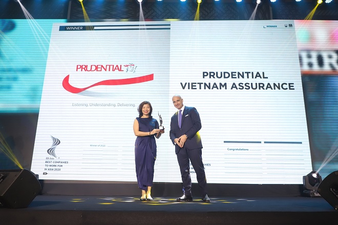 Prudential Việt Nam lần thứ 3 được vinh danh là nơi làm việc tốt nhất châu Á tại HR Asia Awards 2020