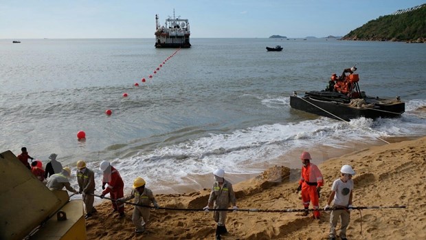 A new landing station for the cable system is being built in Quy Nhon (Photo: baochinhphu.vn)