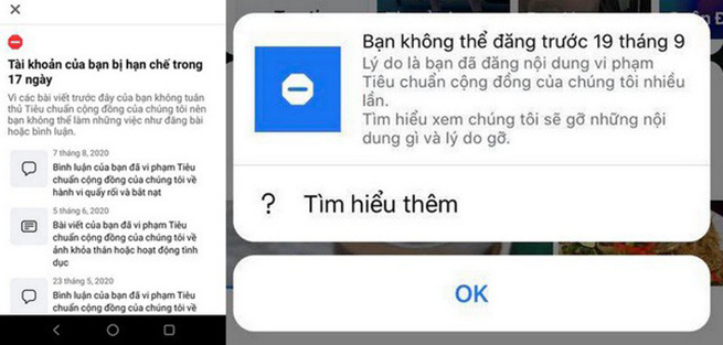 Nhiều tài khoản Facebook của người dùng Việt Nam bị vô hiệu hóa với lý do không rõ ràng