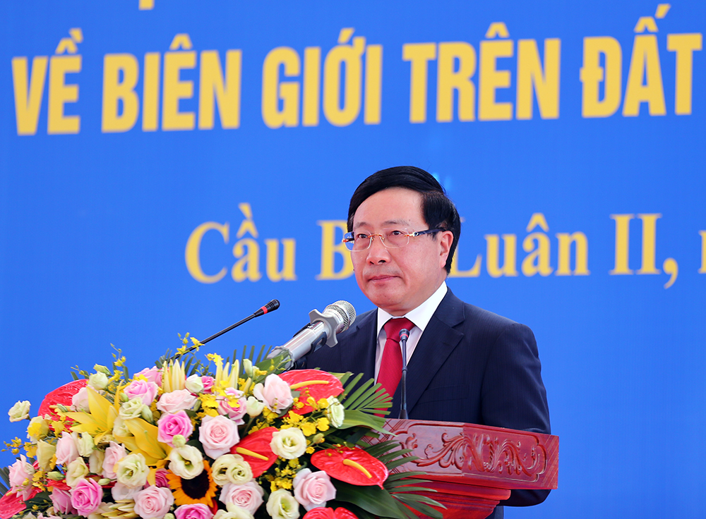 Phó Thủ tướng, Bộ trưởng Ngoại giao Phạm Bình Minh phát biểu. Ảnh: VGP/Hải Minh