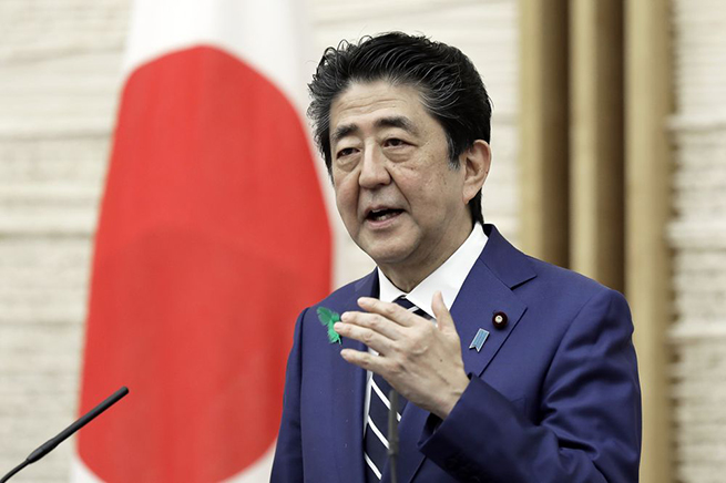 Thủ tướng Nhật Bản Shinzo Abe. Ảnh: Kyodo