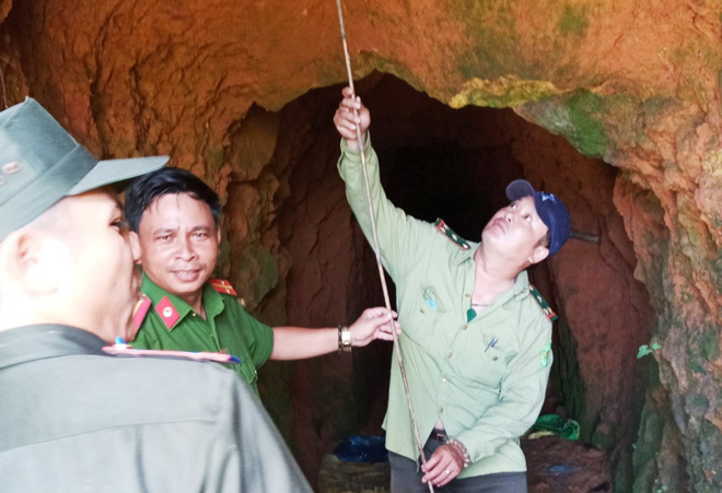 Truy quét khai thác vàng trái phép tại khu vực Khe Đương và Cà Nhông