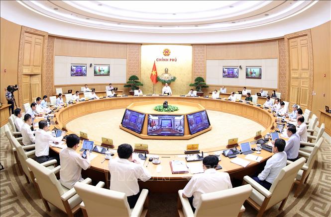 Quang cảnh phiên họp Chính phủ thường kỳ tháng 8-2020 diễn ra ngày 4-9. Ảnh: Thống Nhất-TTXVN.