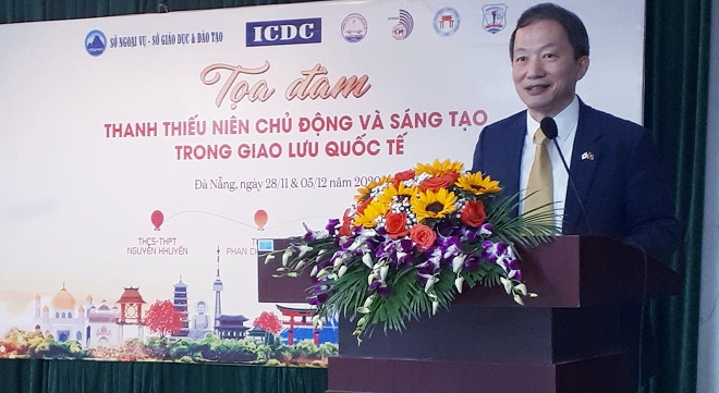  Ông Ahn Min Sik, Tổng Lãnh sự  Hàn Quốc tại Đà Nẵng, phát biểu tại buổi tọa đàm