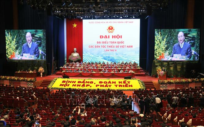 Thủ tướng Nguyễn Xuân Phúc phát biểu chỉ đạo Đại hội. Ảnh: Doãn Tấn/TTXVN