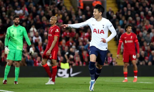 Son Heung-min khiến Liverpool phải chia điểm ở Anfield. (Nguồn: Getty Images)