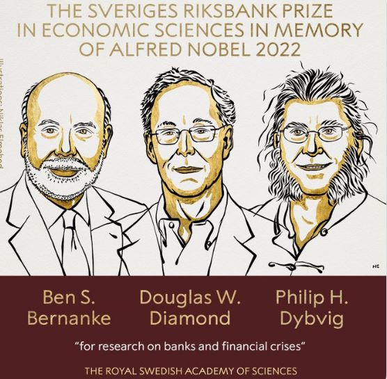 Chân dung ba người đoạt giải Nobel Kinh tế 2022. Ảnh: Nobel.com