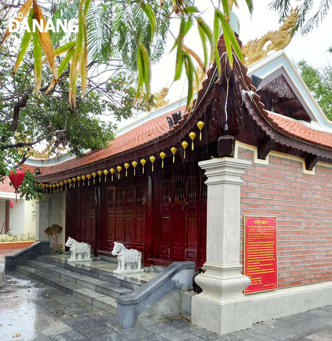 Lăng Bà Bạch Thiên Kim, một địa điểm văn hóa tín ngưỡng, tâm linh của làng Viêm Minh từ thuở xa xưa. Ảnh: T.M