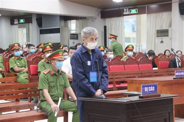 Bị cáo Phan Thanh Hữu bị tuyên phạt 16 năm tù. (Ảnh: TTXVN phát)