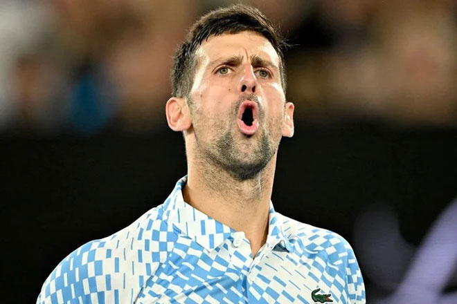 Djokovic áp đảo trước Rublev để giành tấm vé vào bán kết Australian Open 2023.  Ảnh: Getty