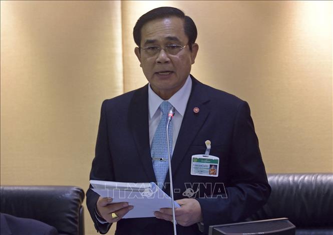 Ông Prayuth Chan-ocha phát biểu tại một phiên họp của Quốc hội ở Bangkok, ngày 18/8/2014. Ảnh (tư liệu): AFP/TTXVN